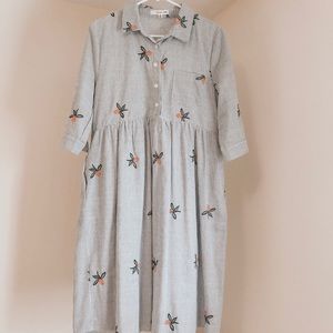 Called Fo Surf embroidered midi dress